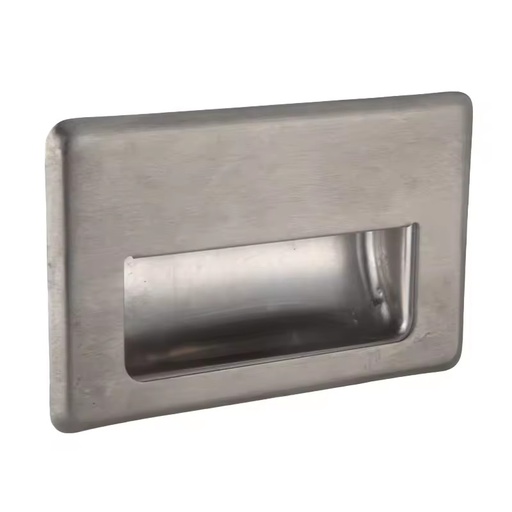 LS505 Modern Chrome Plated Stainless Steel Cabinet Sliding Door Concealed Recessed Square Flush Pull Handle 1 Year