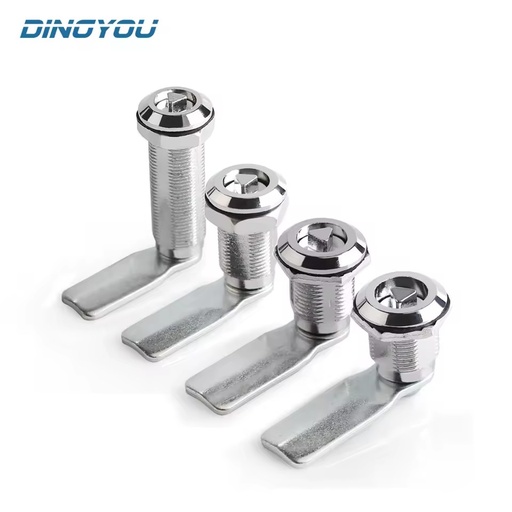 DINGYOU Factory Direct Multi-Size Zinc Alloy Triangle Cam Lock Threaded Mount Anti-Theft Key Cylinder for Public Facilities
