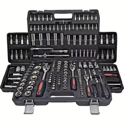 Auto Repair Mechanic Tool Kit Home Mechanic Socket Wrench Drive 172pcs Repair Car Hexagon Hard Case 1/2\" 1/4\" 3/8\" Sizes 1/4