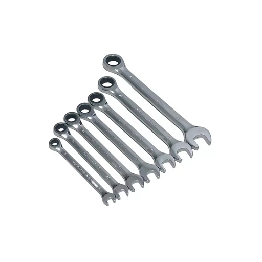 8-19mm Dual-Purpose Carbon Steel CRV Spanners 7pc Open-End Box-End Ratchet Combination DIY Wrench Set OEM Support Metric Hand