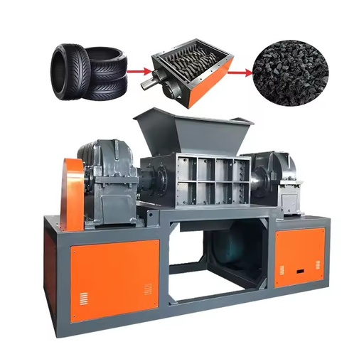 Automatic 800 Type Tyre Double Shaft Shredder Rubber Crushing Recycling Machine