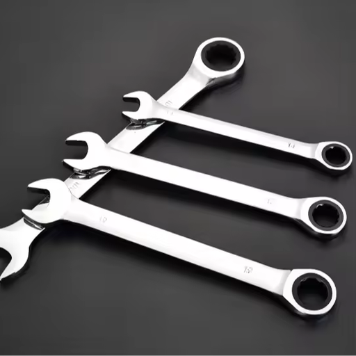 Chrome-Plated 72-Tooth Ratcheting Gear Wrench 6-32mm Double-Ended Open/Box End Tool for Industrial Repairing DIY OEM