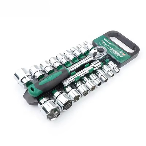 20-Piece Chrome Vanadium Steel Ratchet Wrench Set with Hard Case for Auto Repair and Hand Mechanics OEM