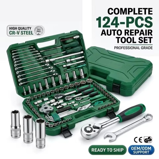 123+1pcs Professional Socket Tool Set for Cars Motorcycles and Bicycle Caja De Herramientas