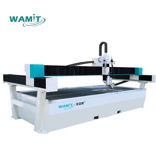 Industrial CNC Waterjet Cutting Machine Reliable Water Jet Cutter System With AC 5 Axis Head for Marble Ceramic Granite Tile