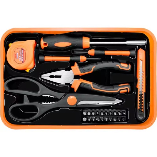 27pcs Professional Hand Tools Set Hammer Wrench Screwdriver Pliers Car Repair Kit Tools