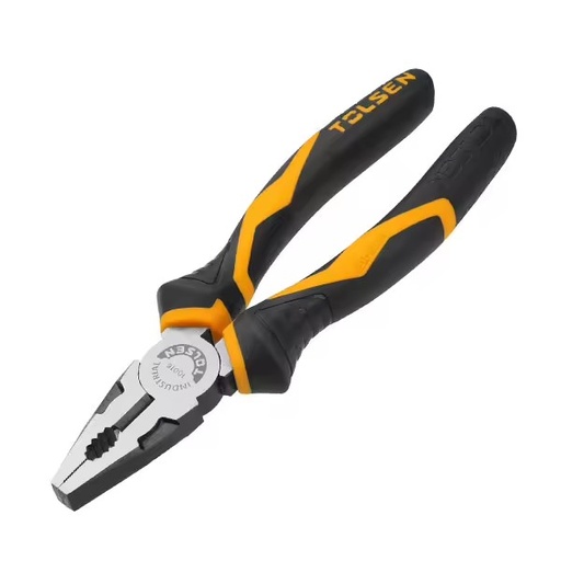 TOLSEN 10015 Industrial Cutting Combination Pliers with Plastic Handle