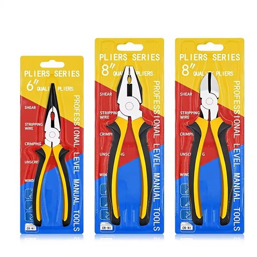 Genuine Industrial Grade High-Carbon Steel Vice Needle-Nose Diagonal Pliers 8 Inch Manual Packaging with Packaging