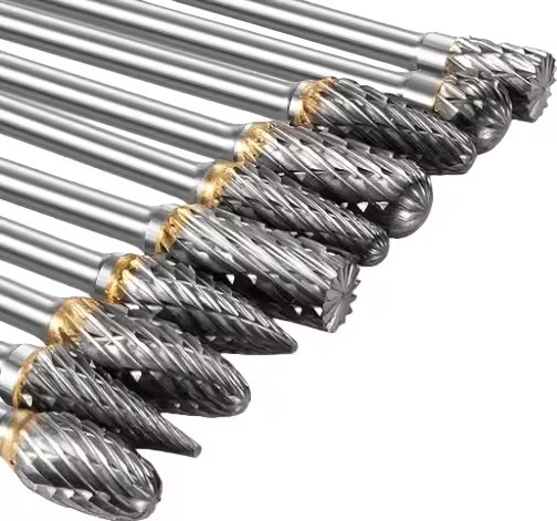 6mm 12mm 1/4 Inch Shank Double Cut Rotary Burr Tungsten Carbide Burr Tool Parts