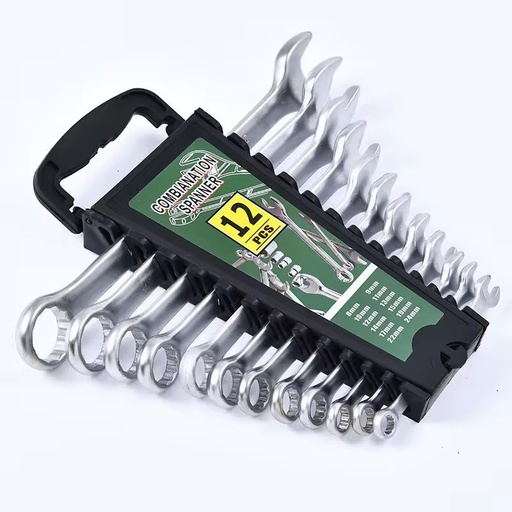 From 6 to 32 mm Mirror and Matte Chrome Vanadium Steel and High Carbon Steel Auto Repair Combination Wrench Set