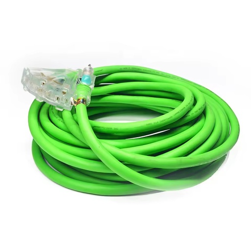10/3 100ft Outdoor Power Cord 125V 15A Multi-socket Extension Cords 100% Copper 5-15P Plug Heavy Duty SJEOW Wire Type Lighted