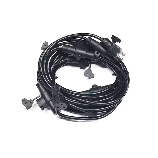 12/3 50ft Heavy Duty 125V 5 Outlets Extension Cord Outdoor PVC 100% Copper CETL CUL Certified