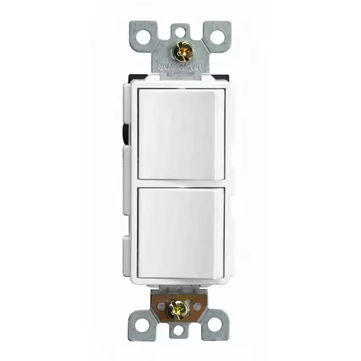 American Standard Double Rocker Light Switch Wall ONOff Plug with Socket 125V Rated Voltage 15A Rated Current