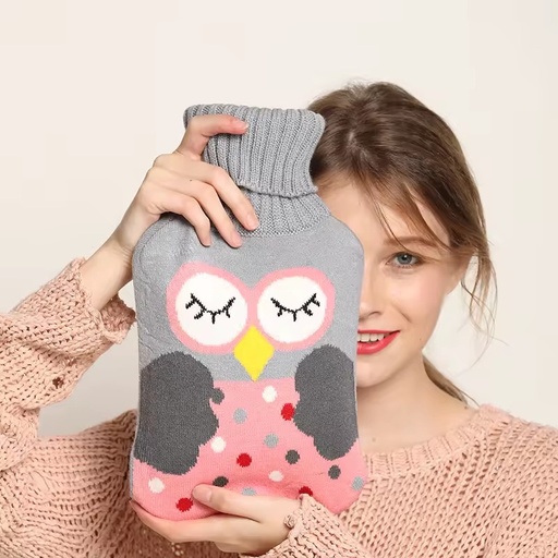 Hot Selling Custom Transparency Rubber Hot Water Bag Reusable Hot Water Bottle With Plush Cover