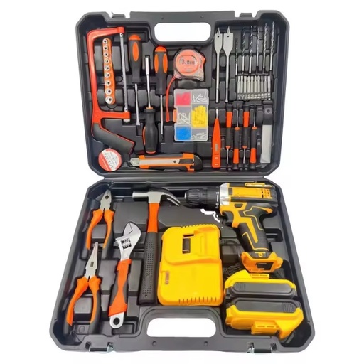 Multifunctional Lithium-ion Drill Set, Cordless Impact Drill, Household Electric Drill, Electric Screwdriver, Boxed Kit