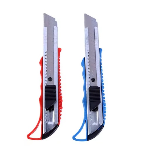 Whole Sale DIY Carbon Steel Blade with Push Button Style Utility Knife for Unpacking Parcels and Cartons OEM Household Use