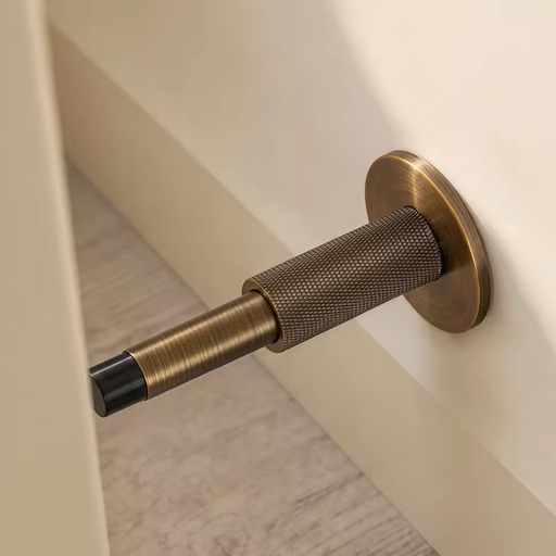 DOOROOM H59 Brass Wall Mounted Door Stoppers Universal Door Restraints for Wooden Glass Interior Doors