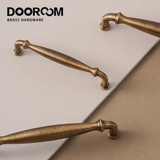 DOOROOM Factory Direct Modern Furniture Luxury Handle Gold Solid Brass Cabinet Door Drawer Handle