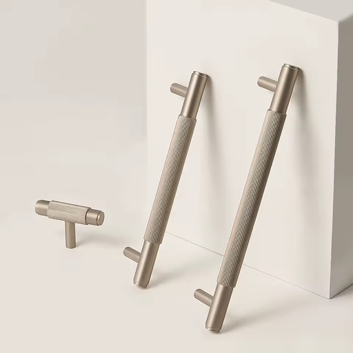 Commercial Grade Knurled Brass Cabinet Handles, 50 Sets MOQ, Bulk Order Discount