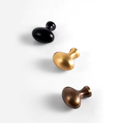 DOOROOM Sells Modern Bedroom Furniture Handles Egg-shaped Single-hole Brass Closet Door Handles