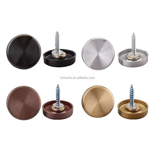 Mirror Finish Stainless Steel Decorative Screw Cover with Screw