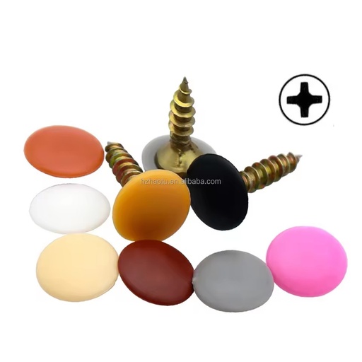 Hex Socket Phillips Drive Decorative Plastic Pvc Black White Screw Cover Caps