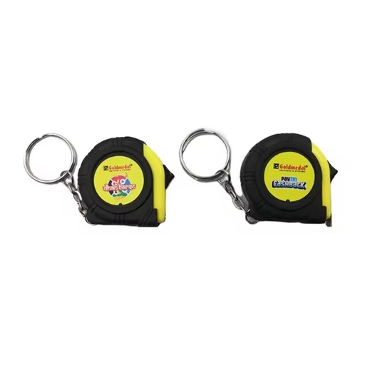 MYJ 3ft 1m Mini Keychain Portable Measuring Tape Custom logo Company Promotion Gift Tape Measure Self-lock Small Tape Measure