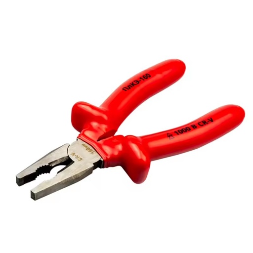 Industrial Grade CRV Steel Combination Pliers with Electrically Insulated Soft Grip Plastic Handle Beveled Jaw Multi-Functional