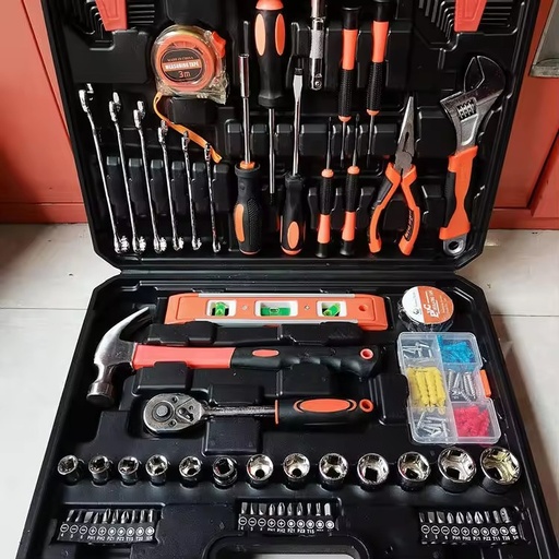 Professional Metal Hand Tools Kit for Home Repair Electrician Carpenter Electric Drill Compatible