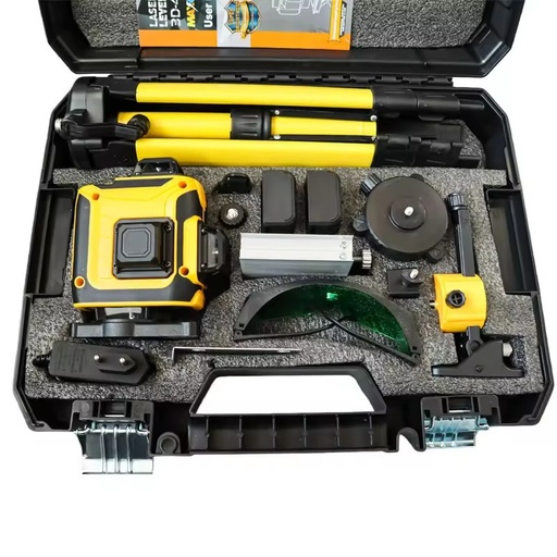 4D 16 Line Green Laser Level Self Leveling 360° Horizontal Vertical Cross Line Laser for Wall Tile Flooring Construction