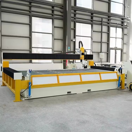 5 Axis Water Jet Cutting Machine Waterjet Cutter Glass Ceramic Tile Stone Waterjet Cutting 45° Angle Cut Marble Stone