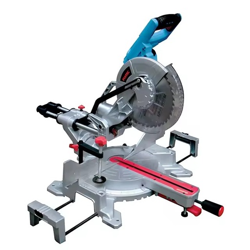FIXTEC 1800W 255mm Compound Sliding Mitre Table Saw With Laser