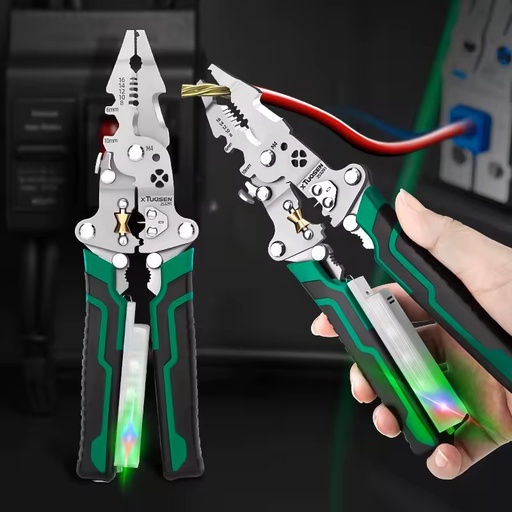 Multifunctional Household Electrician's Pliers Special Needle-Nosed Steel Wire Stripping Test Pulling Folding DIY OEM Product
