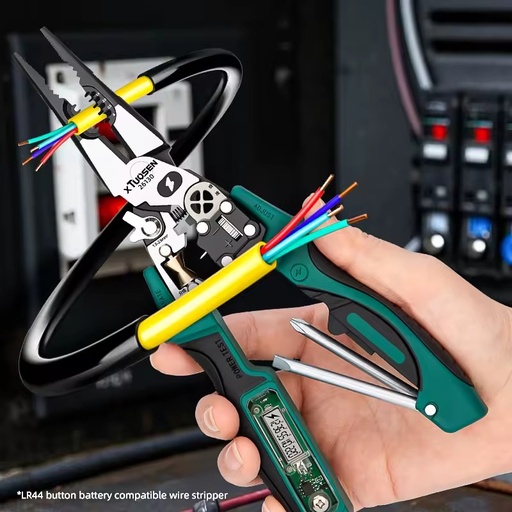 Electrician's Pliers Digital Display Tester Cable Cutter Wire Stripper Multi-functional Needle-nose Wire Stripper Crimping High
