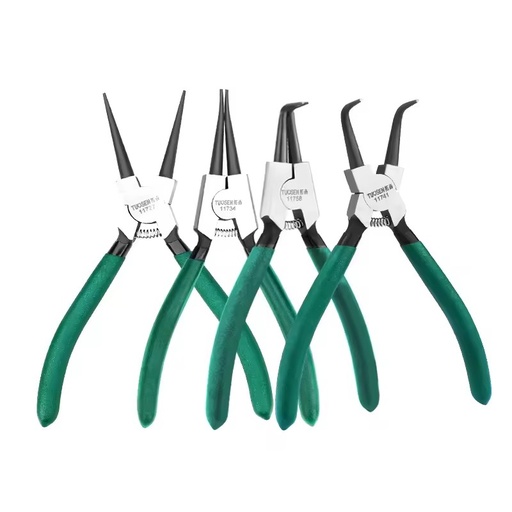 9 Inch DIY Retaining Ring Circlip Pliers with 6 Inch Bent Nose External Snap Ring Clamp OEM Customizable Spring Hand Pliers