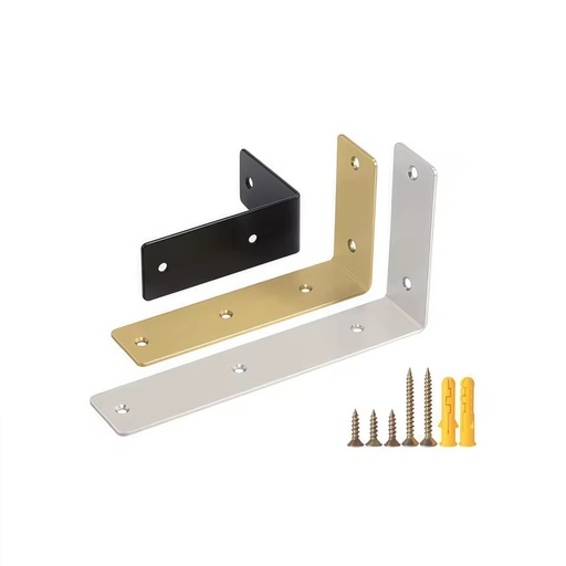 Factory Custom L-type Bracket Single Stainless Steel Stamping Parts Adjustable Bending Shelf Bracket Right Angle Support Bracket