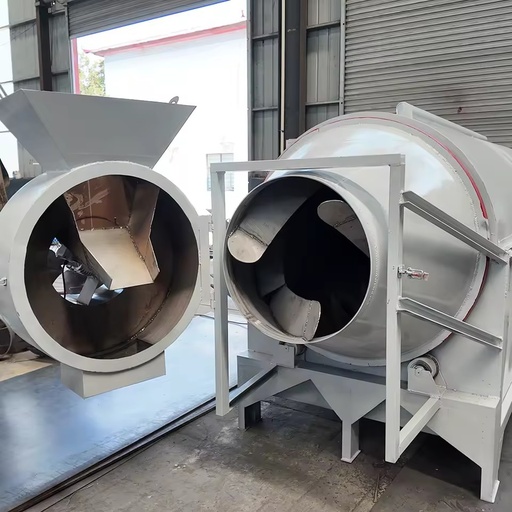 High Efficiency Electric Heated Stainless Steel Industrial Drum Dryer with Engine & Motor for Food Processing (Grains & Fruits)