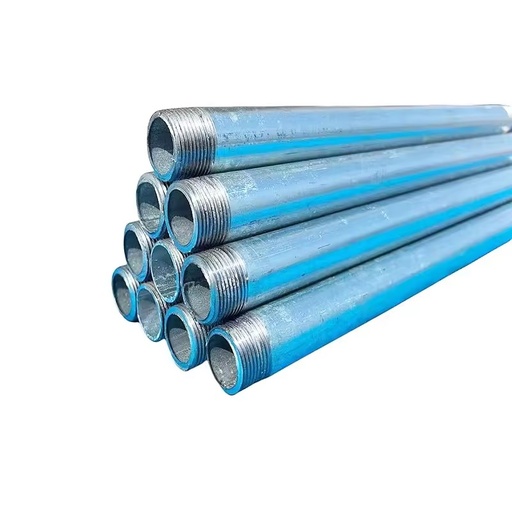 EN 10255 Galvanized Metal Steel Tube with Couplings 15mm - 100mm Gas Installation Threaded Both Ends Gi Steel Pipe