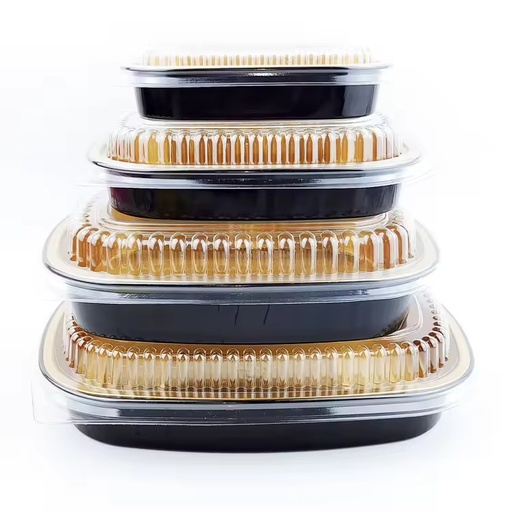 Disposable Aluminum Foil Packaging Aluminum Foil Container Food Grade with Lid 1000ml