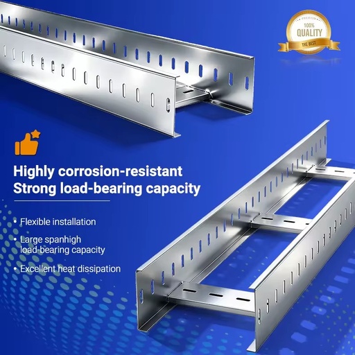 KUALIAN Corrosion Resistant Ladder Tray 304 Stainless Steel Ventilated Cable Support System Custom OEM ODM
