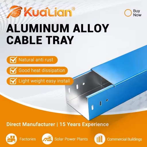 KUALIAN Anti-Oxidation Aluminum Alloy Fully Enclosed Cable Trough for Commercial Office Weak Current Project