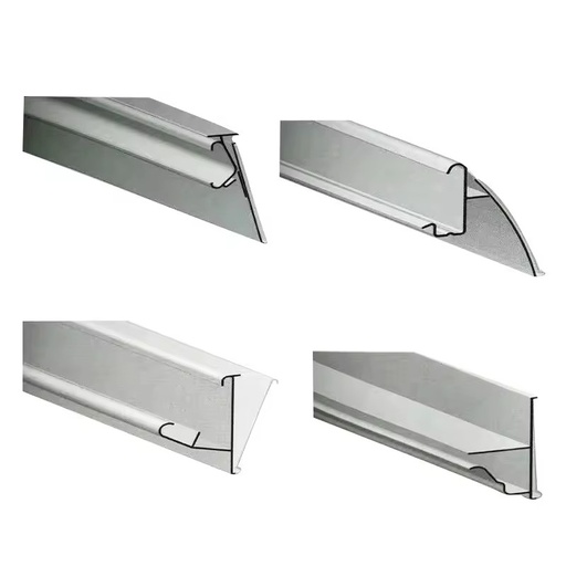 Customized Supermarket PVC Data Strip Shelf Talker Extruded Plastic Tag Label Holder with Cutting Service