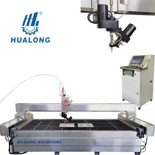 Waterjet in Stone Machinery with 3,4,5 Axis Water Jet Cutters CNC Cutting Engraving Machine for Glass Metal Stone