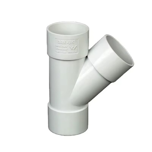 40-150mm Factory Customized Size Australian Standard 45 Degrees Plain Junction F/f Pvc Exhaust Pipe Y Type Tee