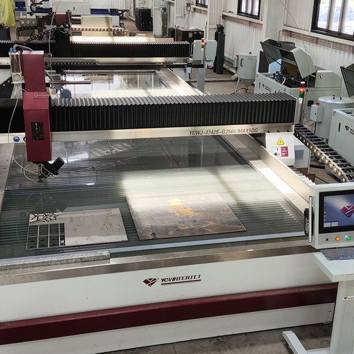 Heavy Duty Double Gantry Waterjet Cutting Machine with CE ISO Certificate for Large Scale Granite Slabs Project