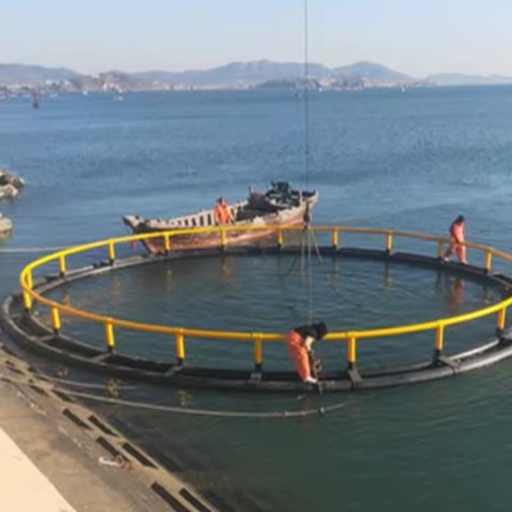 18m Diameter Wind and Wave Resistant HDPE Circular Fish Cage for Salmon Farming