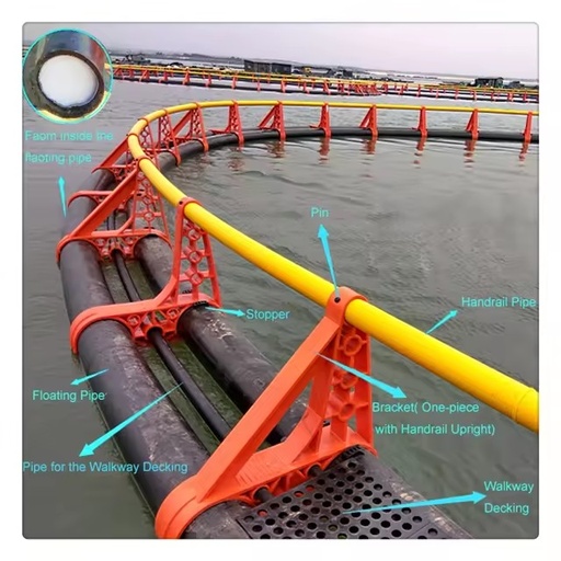 Diameter 30 Meters Round Hdpe Floating Aquaculture Traps for Fish Farming
