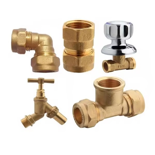 SAM- Forged Brass Compression Equal Tee 1/2" 3/4" 1" for Copper Pipe Heating Plumbing Water System CE Certified
