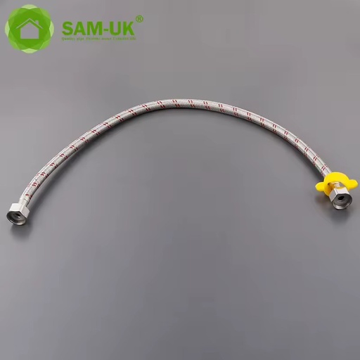Ptfe Line 2 Inch Double Outer Wire Stainless Steel Sleeve Metal Gas Braided Brake Hose Pipe