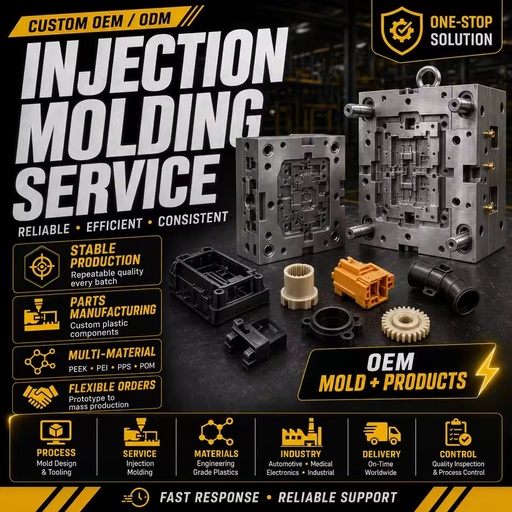 Custom OEM High Precision ABS PEEK Nylon Plastic Parts Injection Mold Tooling Rapid Prototyping Vehicle Mould Manufacturer MOQ